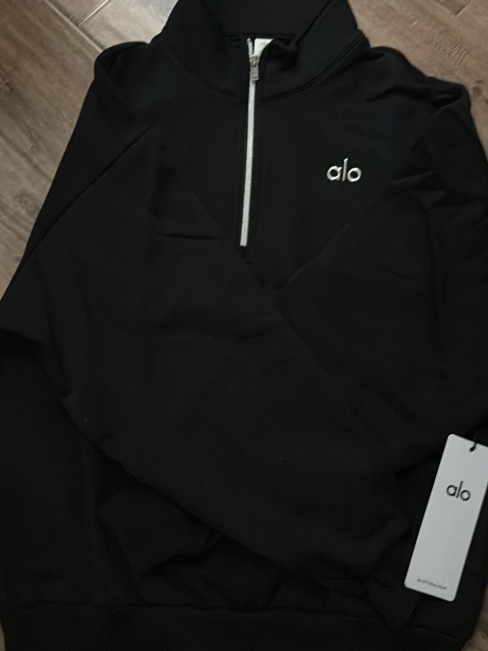 Alo Quarter Zip Black
